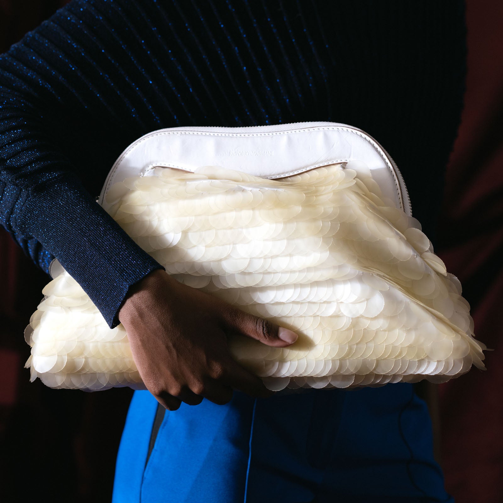 bolso color blanco poliester forro algodon diseño podera - lining