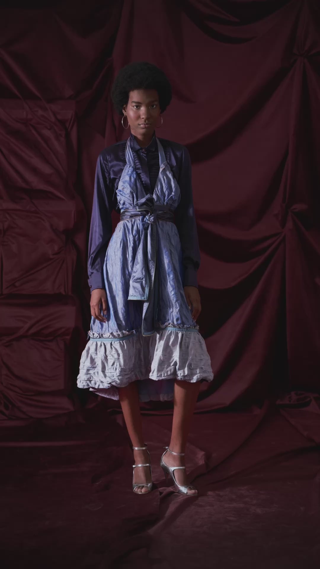 full look monocromatico morado 